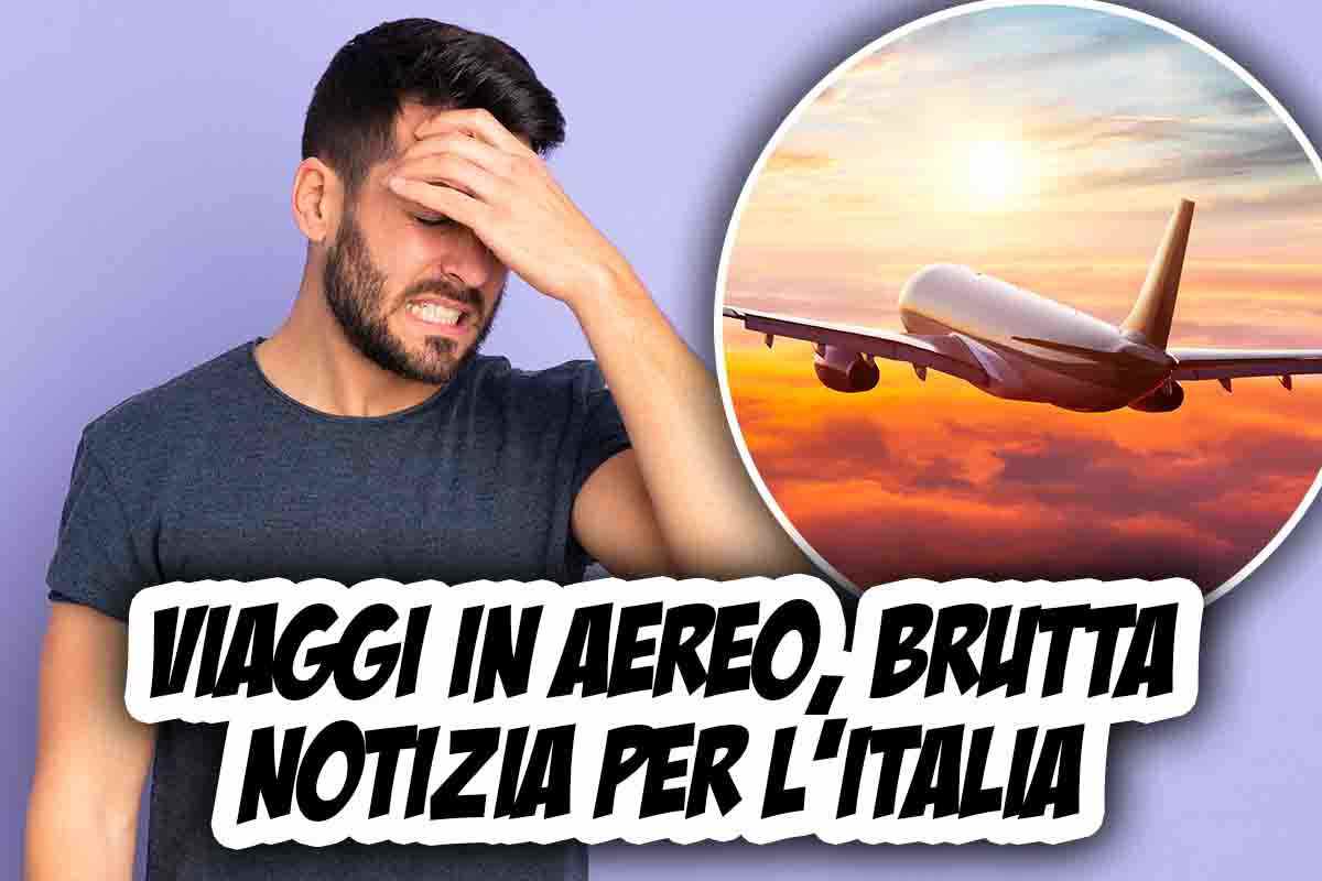 Viaggi in aereo ridotti, brutta notizia